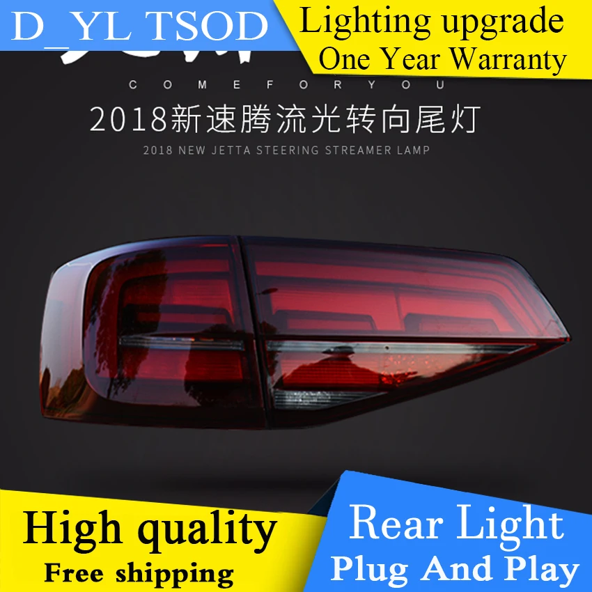 

Car Styling for vw Jetta GLI 2015-2018 LED taillights LED rear lamps Dynamic turn signal LED DRL+Brake+Park+Signal Stop Lamp