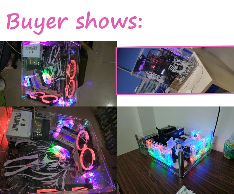 390*170*440 мм DIY QDIY полный прозрачный MicroATX акриловый компьютерный корпус водяного охлаждения вертикальное игровое шасси gabinete computador