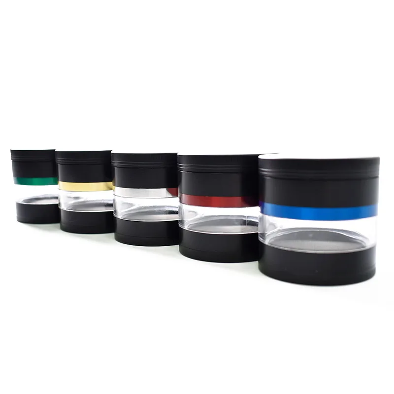63 mm 4 pieces layer part zinc alloy side window weed tobacco ceramic grinder herb | Дом и сад