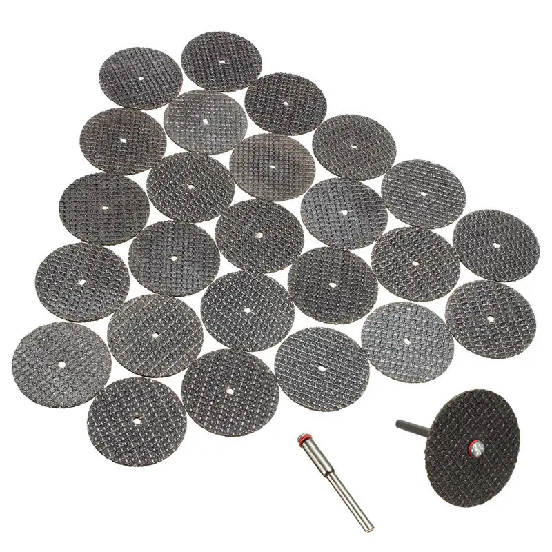 

New 25pc 32mm Resin Cutting Wheel Cut-off Discs Kit +1pc Mandrel For Rotary Tool