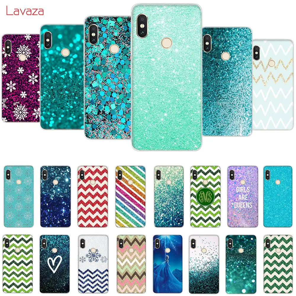 Чехол для Huawei P30 Pro Lite Nova 3 3i Honor 8 9 10 7A серебристый зеленый в полоску с блестками|Чехлы-накладки| |