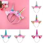 Повязка на голову Taoup в виде единорога для девочек, украшение для дня рождения, 1 шт.