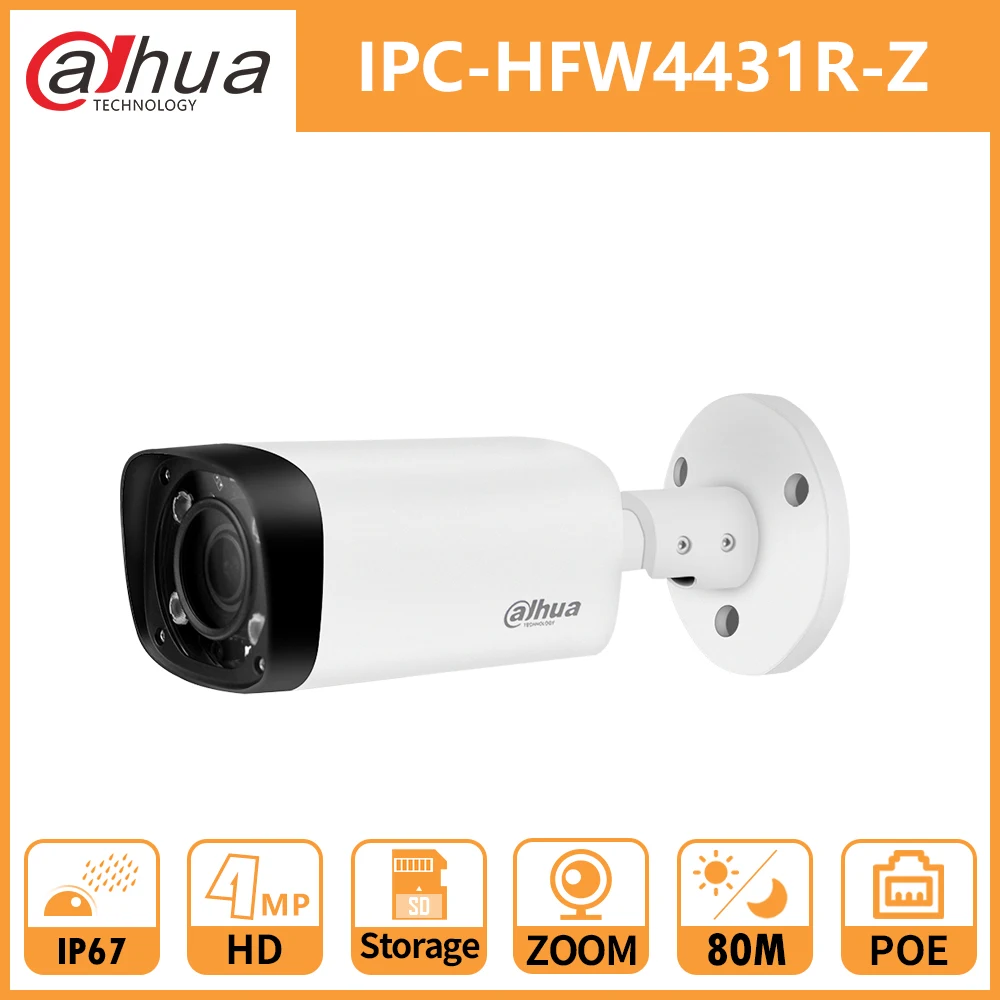 Dahua 4MP камера ночного пули DH IPC-HFW4431R-Z 2,7-12 мм моторизованный VF объектив 80 м ИК POE камера безопасности WDR 3DNR