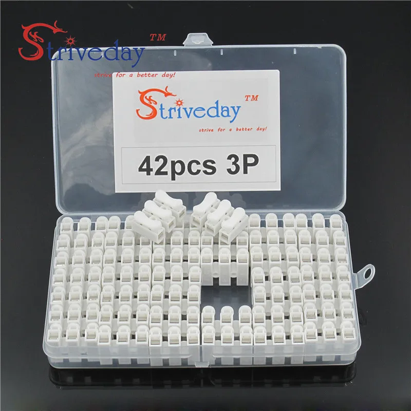 42 штук в штучной упаковке 3p тройной провод пружинный клеммный блок разъем без