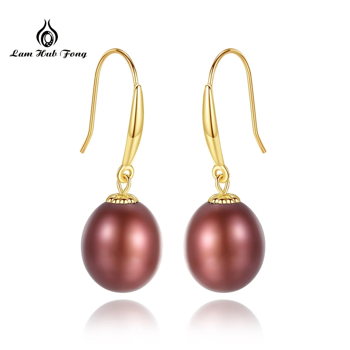 18K золотые серьги с красным жемчугом ювелирные украшения из натурального