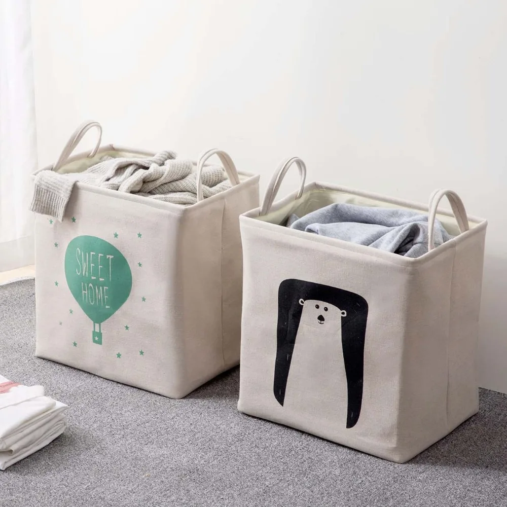 Otherhouse из хлопка и льна корзина для белья корзина для одежды складываемая корзина для нижнего белья хранение детских игрушек ведра Прачечная корзина для белья
