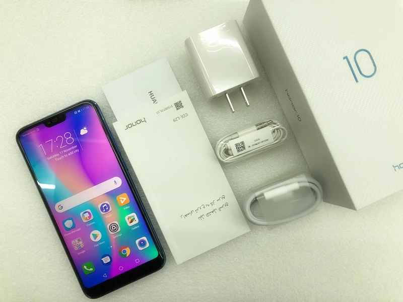 Глобальная версия Honor 10 4 Гб 128 ГБ Android 8,0 4G LTE смартфон 3D изогнутое стекло Kirin 970 процессор AI 5,8 дюйма 24,0 МП