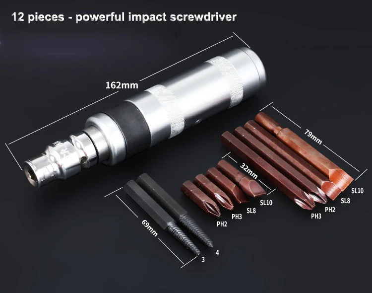 

12pcs/15pcs Impact Batches Screwdriver Bits For Car Repair Tools Remove Nut Rust Crew Multi Tool Cordless Drill Screwdriver