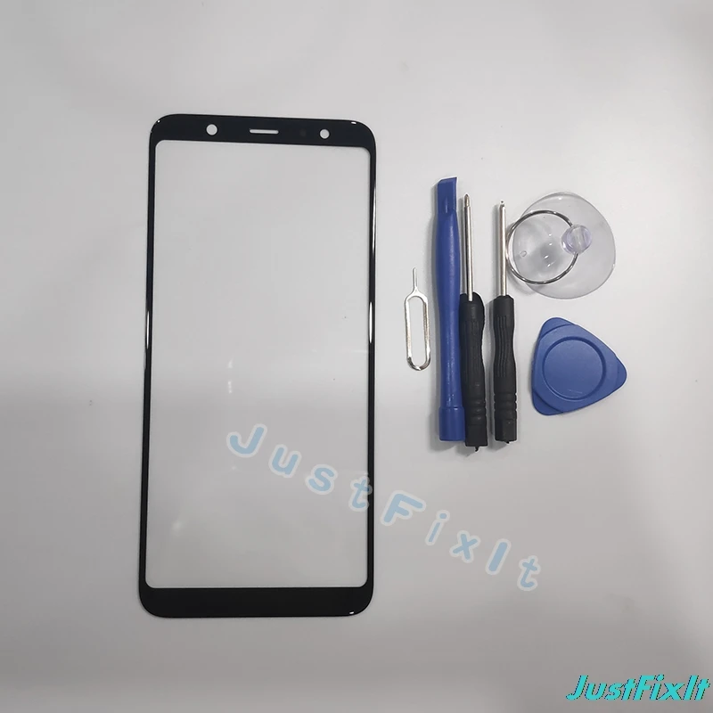 Для Samsung A6 + A8star A9s 2018 A920 сенсорный экран Переднее стекло ЖК внешняя панель Крышка