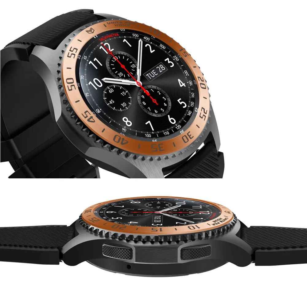 Силиконовый ремешок для samsung gear S3 Frontier/galaxy watch 46 мм часы с окантовкой ремешок против царапин защита Круглый браслет