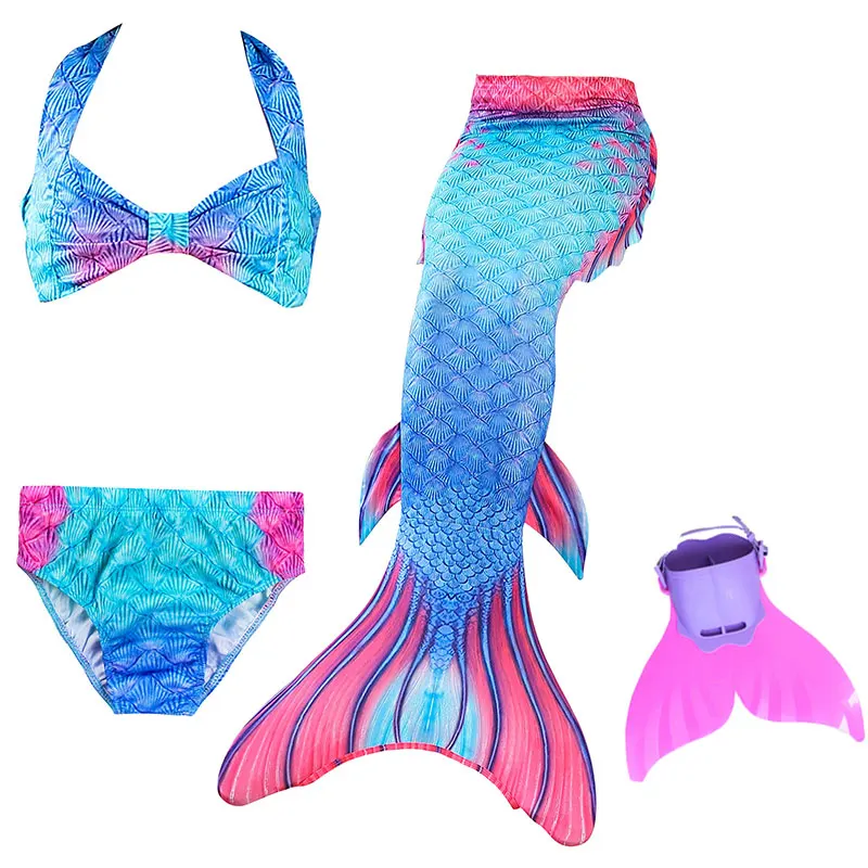 Летний купальный костюм Русалочки для девочек костюмированной вечеринки