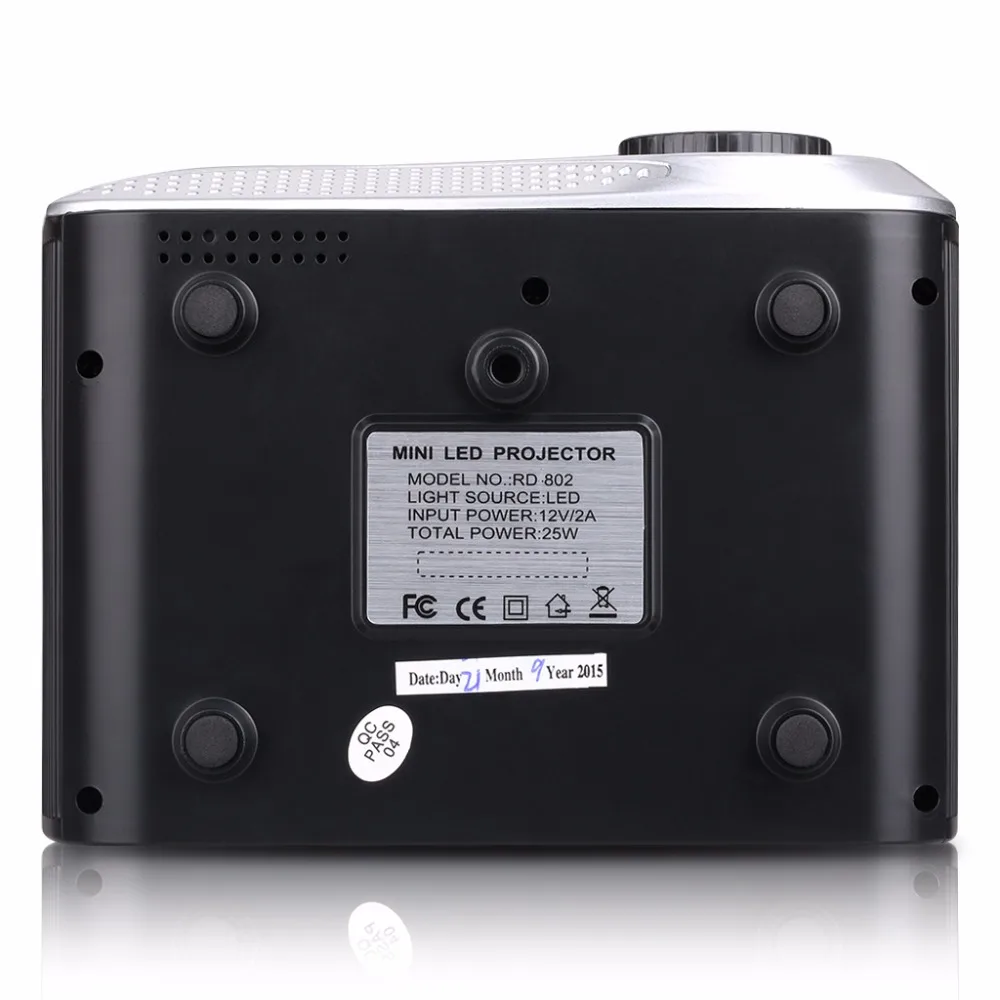 Excelvan RD802 портативный проектор домашний кинотеатр светодиодный ЖК 480*320P USB/VGA/HDMI