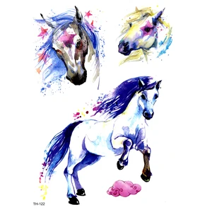 5 шт., водонепроницаемые Временные татуировки Лошадь Swift
