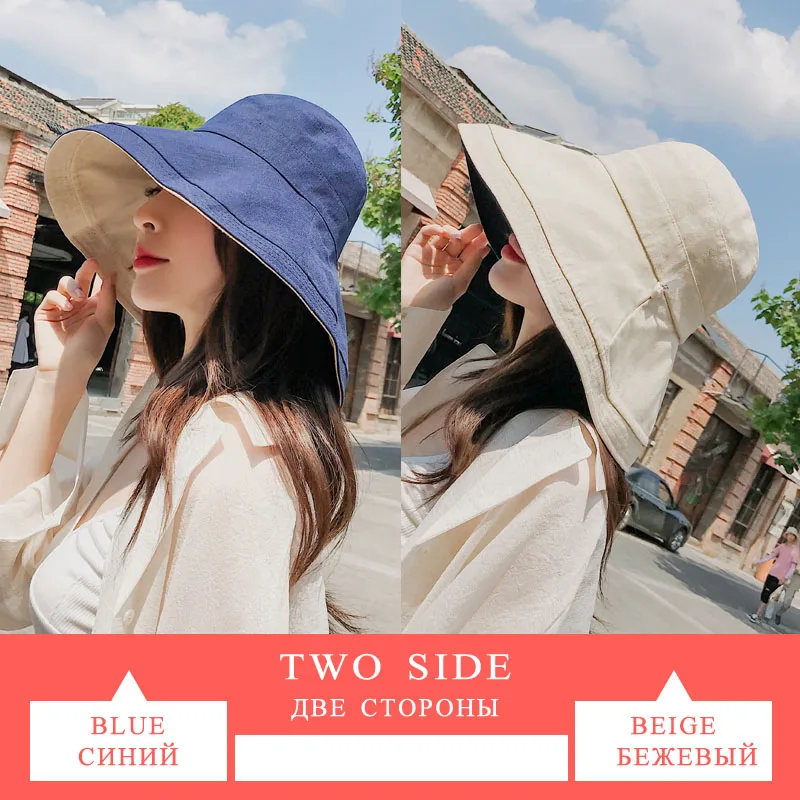 Шляпа от солнца для женщин летняя складная шляпа из хлопка и льна с двумя