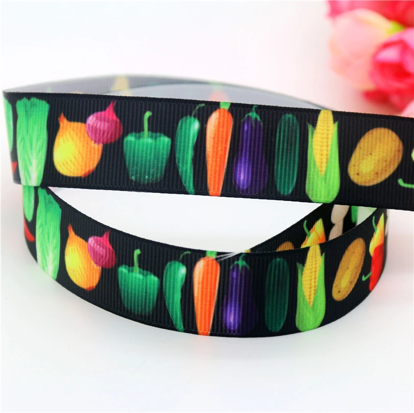 7/8 '' бантики кекс летние растительного печатных grosgrain ленты hairbow головные уборы вечерние украшения 22 мм D574