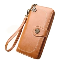 8pcs lot hot sale women clutch wallet vintage pu leather wallet female long zipper hasp purse phone purse