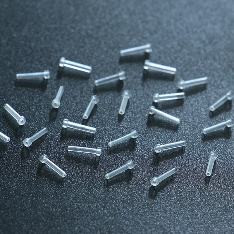 50pcs Earring Environmental Clutch Anti Allergy Back Plugs Sleeve Tube Protection Ears Safety Pad Protector DIY Jewelry Findings