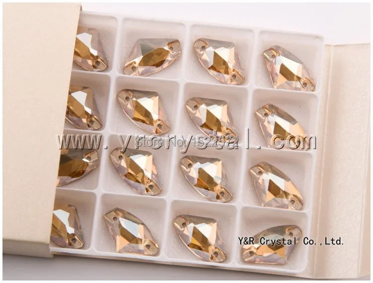 Free shipping galactic gsha Color 16*27mm 45pcs best quality crystals rhinestones design sew on flat back stone | Дом и сад