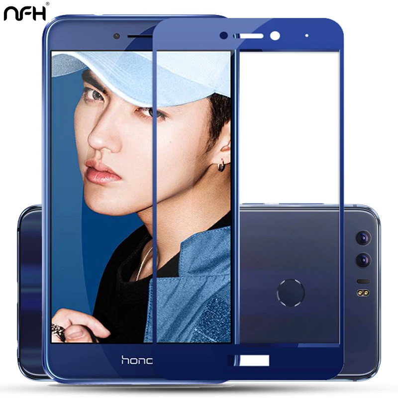 Синее закаленное стекло для Huawei honor 8 lite защитная стеклянная пленка экрана на Honor