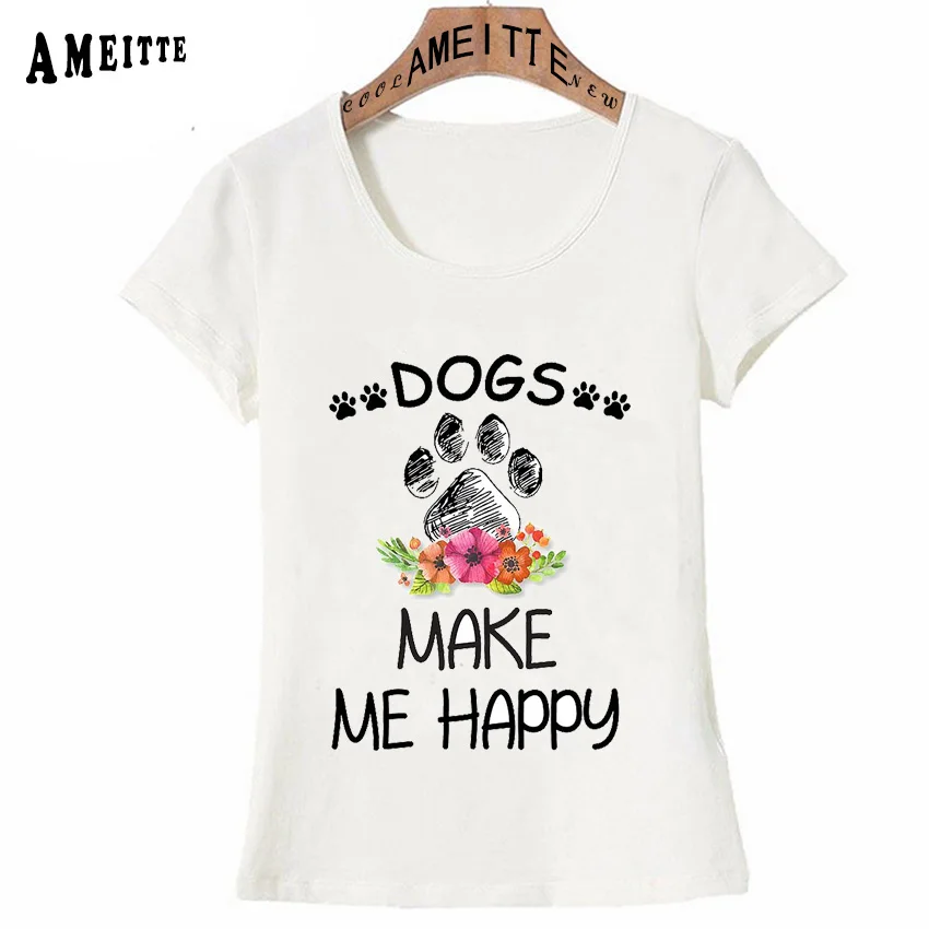 Товары для собак Make Me ползунки с надписью Happy Camper летняя футболка женщин | Отзывы и видеообзор