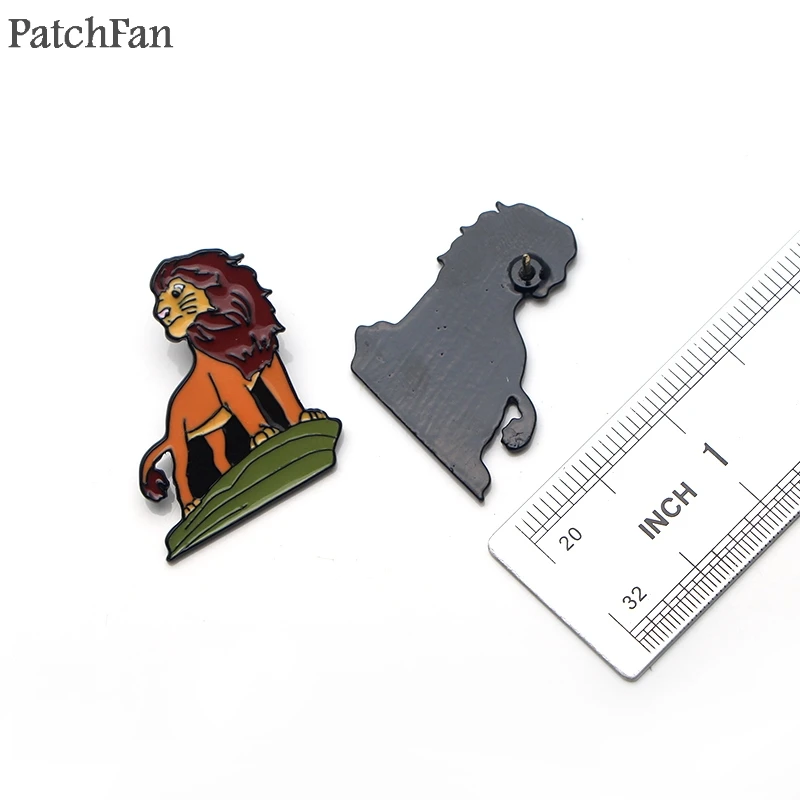 Patchfan Король Лев цинковый сплав галстук булавки значки para рубашка сумка Одежда Кепка рюкзак броши для обуви значки медали украшения A1597