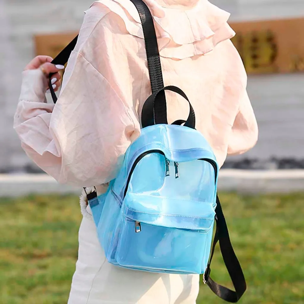 Прозрачные женские рюкзаки из ПВХ Harajuku водонепроницаемый рюкзак милая