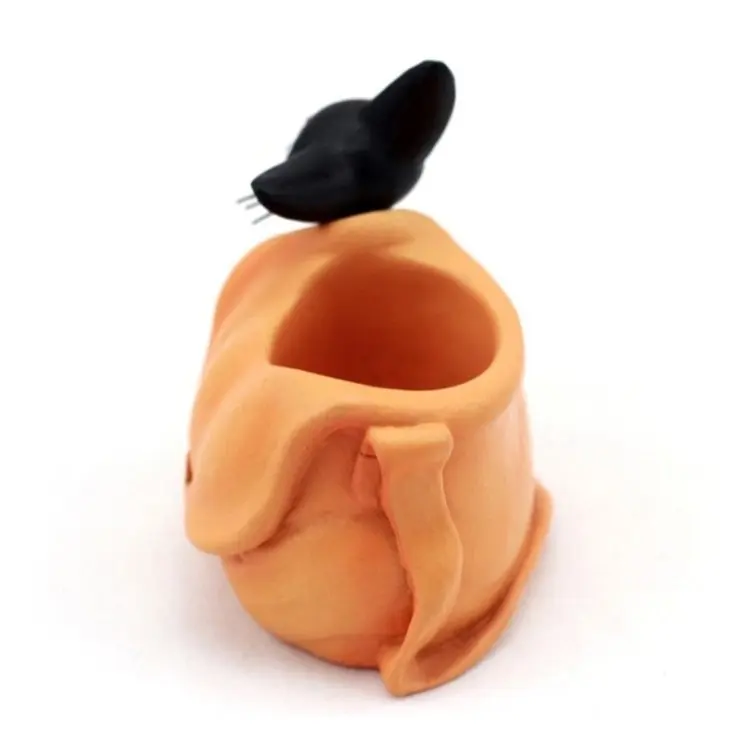 Каваи мультфильм милый Черный кот мессенджер Доставка сумка дизайн растения