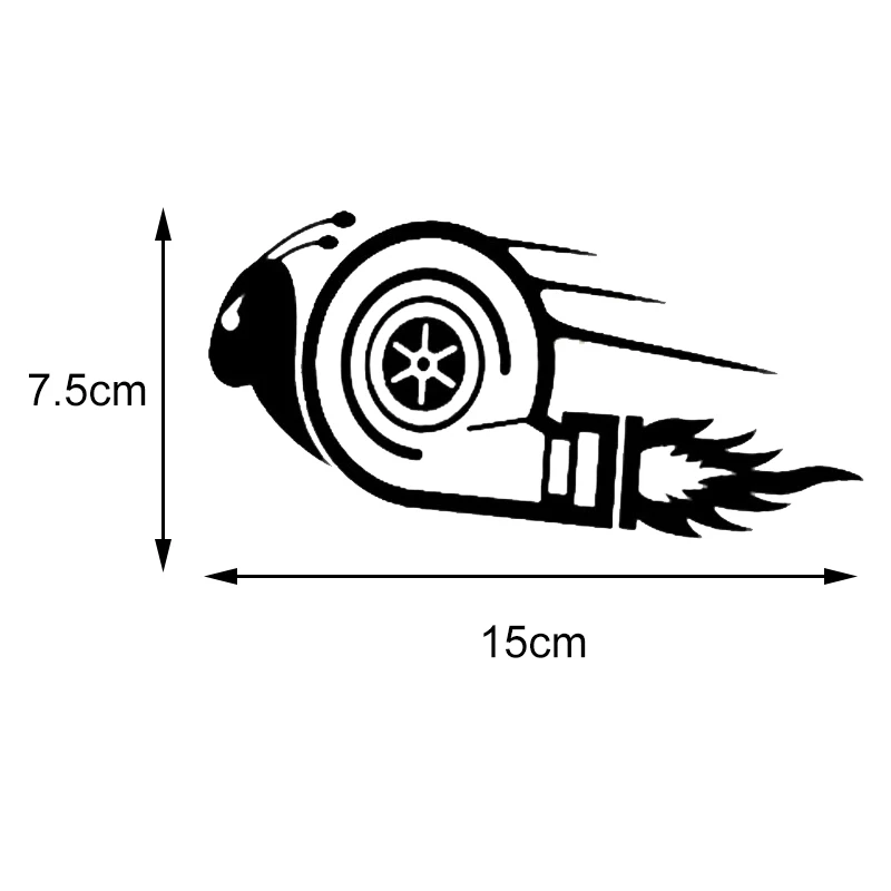 15*7.5CM Stylish Animal Car Stickers Angry Turbo Snail DUB Drift Race Styling Vinyl Decals BlackSilverLaser | Автомобили и