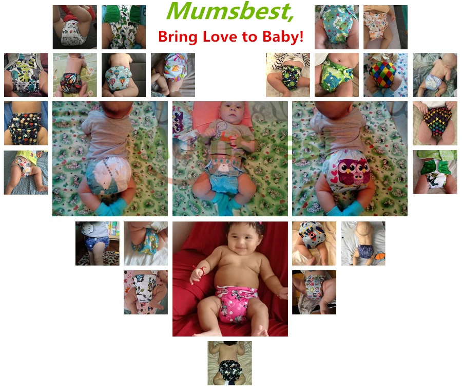 [Mumsbest] 10 шт бамбуковые и хлопковые вкладыши для подгузников 4 слоя Многоразовые вставки для детских тканевых подгузников Подгузники для детей размер вкладышей: 14x35 см