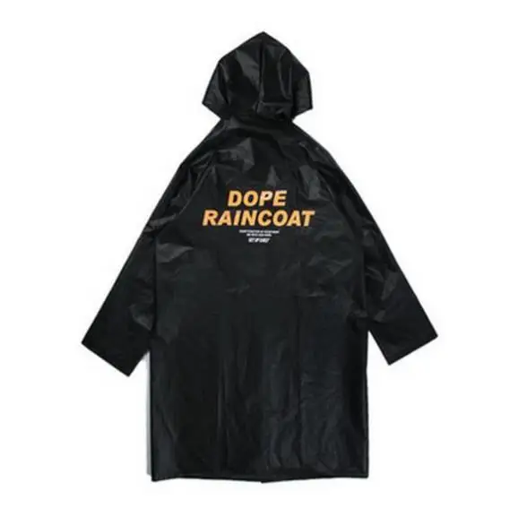 2018 новый уличный водонепроницаемый дождевик Длинная ветровка с оранжевыми буквами уличная куртка для