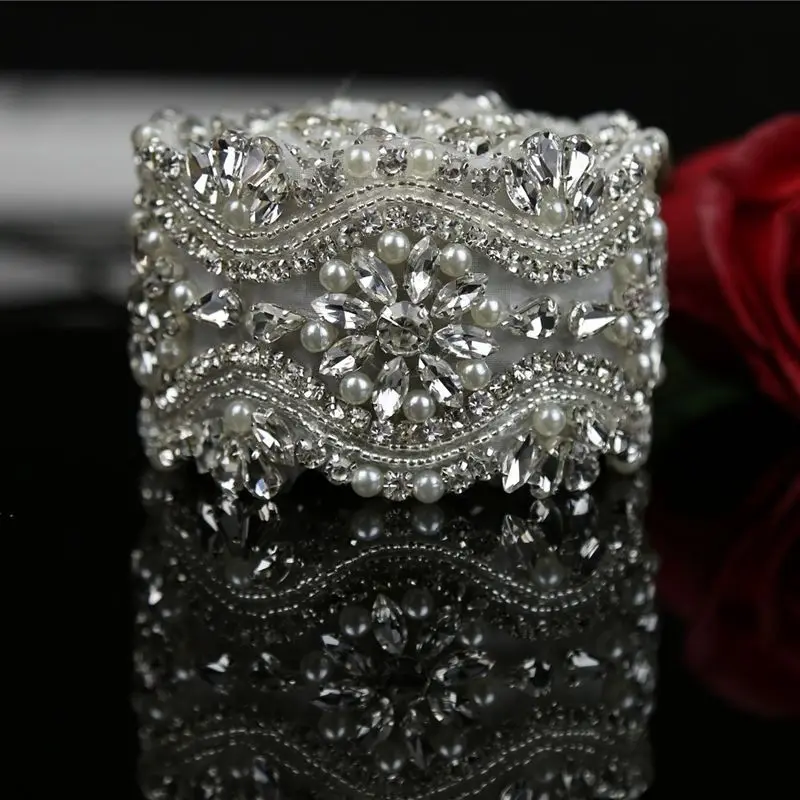 11 &quotхрустальные стразы жемчужная Свадебная аппликация отделка для свадебных