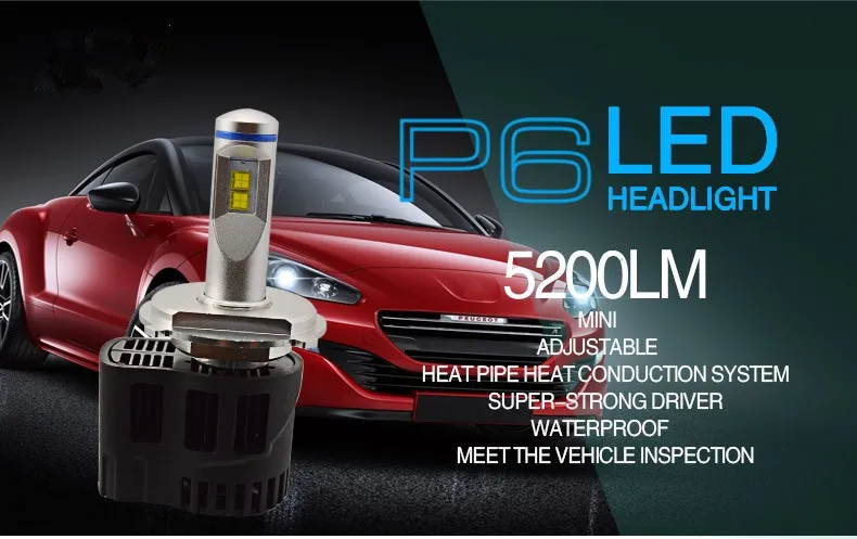 2 шт./лот автомобильные передние фары P6 110 W 10400LM D2s D2R светодиодный фар Conversion Kit лампочки Canbus Luxeon MZ противотуманные лампы 5000 K