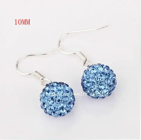 Free shipping.this is the jewelry factory.stainless steel fashion shamballa earrings.MOQ 200 pair.10mm bead 211 |