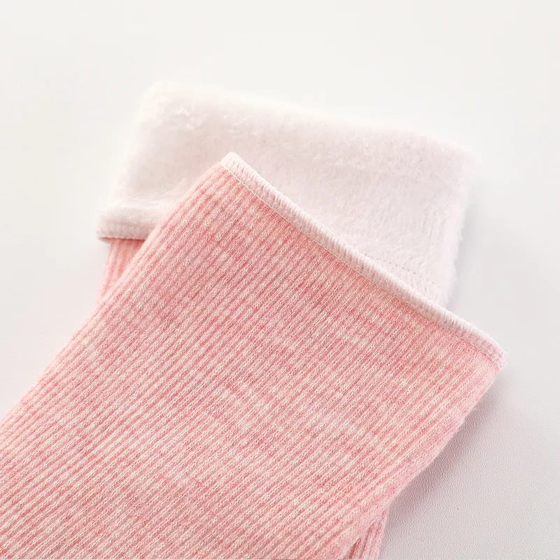 Осенние и зимние новые женские цветные хлопковые носки 100% хлопок флис утолщенные