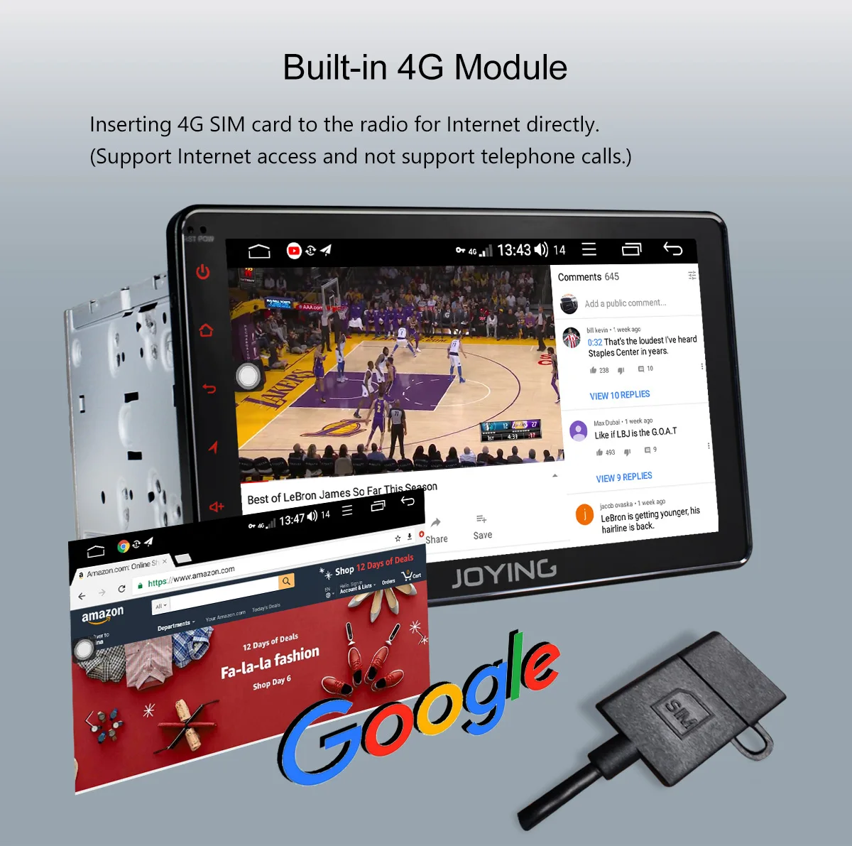 JOYING, 2 Din, 8 дюймов, Android 8,1, автомобильный стерео процессор Intel, 8 ядер, 4 Гб+ 64 ГБ, универсальный сенсорный экран, автомобильная магнитола, gps навигация, Wifi, Bluetooth