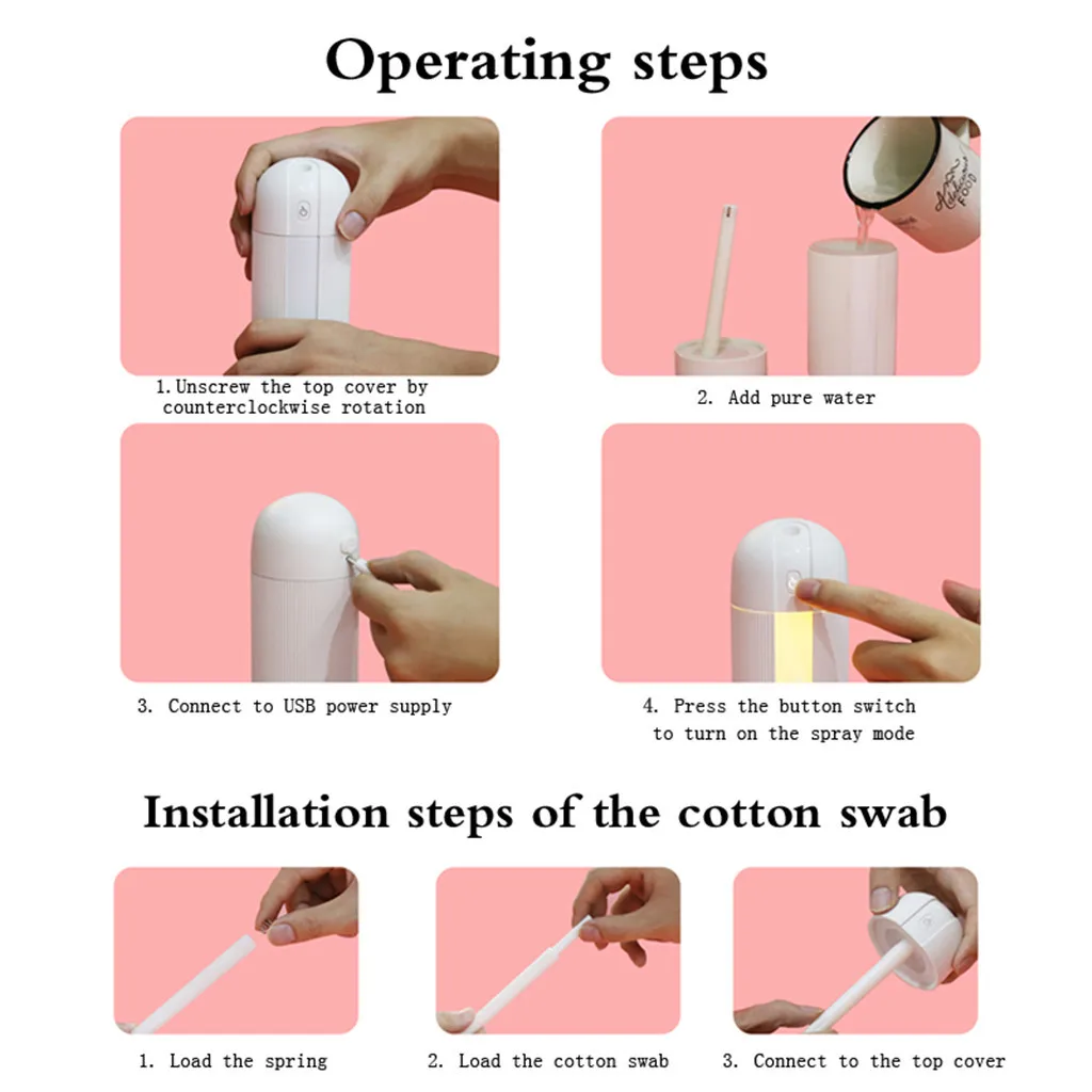 Увлажнитель воздуха ультразвуковой с ароматизасветодиодный и светодиодной