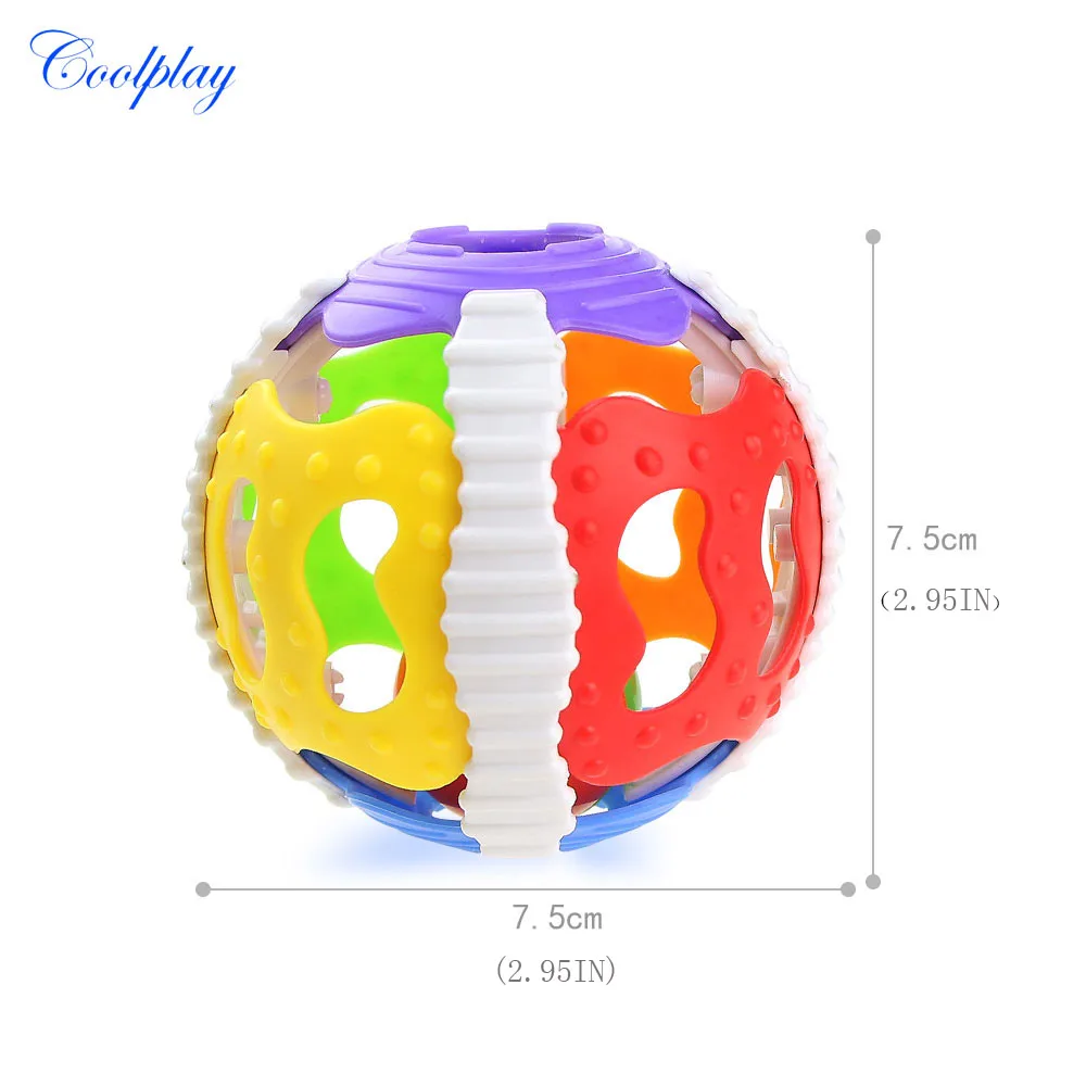 

Cute Little Baby Rattles Hand Bell Ball Activity Grasping Toy Develop Baby Intelligence Soft Silicone Rattles 0-12 Months Toys