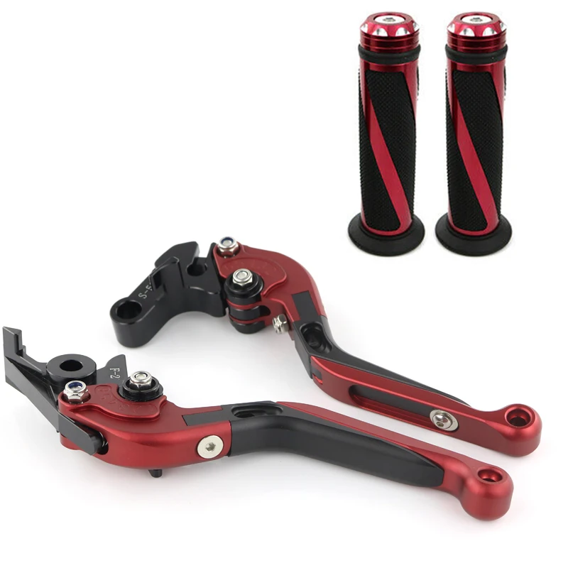 black and red Для HONDA CBR1000RR CBR 1000RR 2004 2005 2006 2007 CNC складные Складные Выдвижные Тормозные Рычаги сцепления и ручки на руль - Цвет: black and red