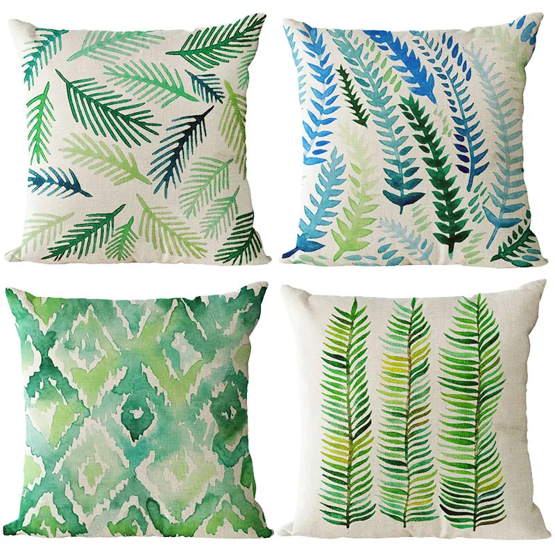 Чехол для диванной подушки с принтом тропических растений|cushion cover|decorative cushion