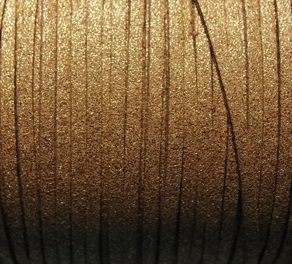 Плоский шнурок из искусственной замши металлического цвета 3 мм цветной кожаный