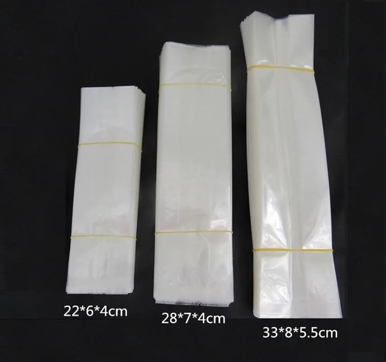 

50pcs/lot-22*6*4cm,28*7*4cm,33*8*5.5cm Big Size PE clear plastic organ bags Vacuum packaging bag Scented tea storage bag