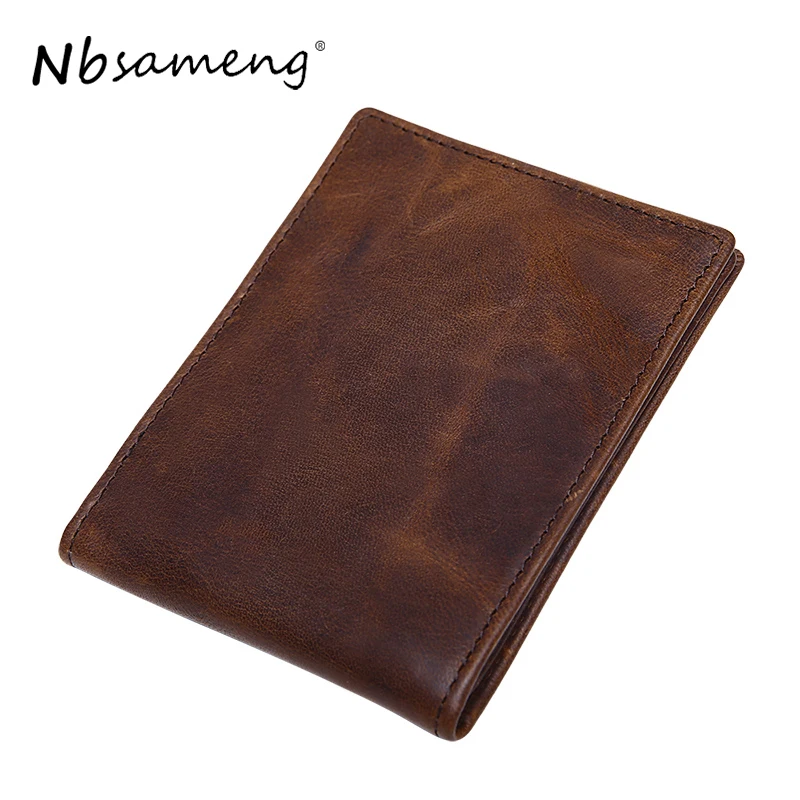 NBSA мужской кошелек из натуральной кожи бумажник для водительских прав тонкий