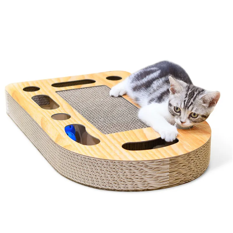 Игрушки для кошек Домашний Деревянный прекрасная форма уха кошка Охота игрушка Интерактивная 3/5 с круглыми царапин Алмазная вышивка "Кошки Играют" игрушка продукция для домашних животных