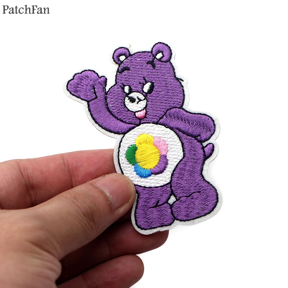Patchfan 5 шт./компл. заботливые мишки в мультипликационном стиле(«Железный На нашивки Костюмы para вышитые значки швейная аппликация пэчворка наклейки A1202