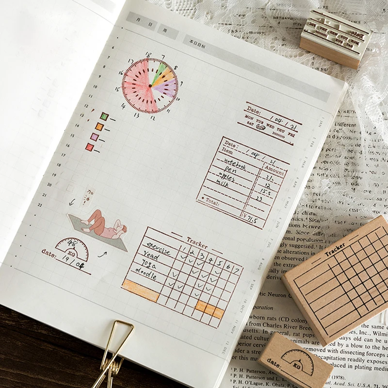 1 шт. Памятка временной шкале календарь символ деревянный Резиновый Штамп Дети DIY