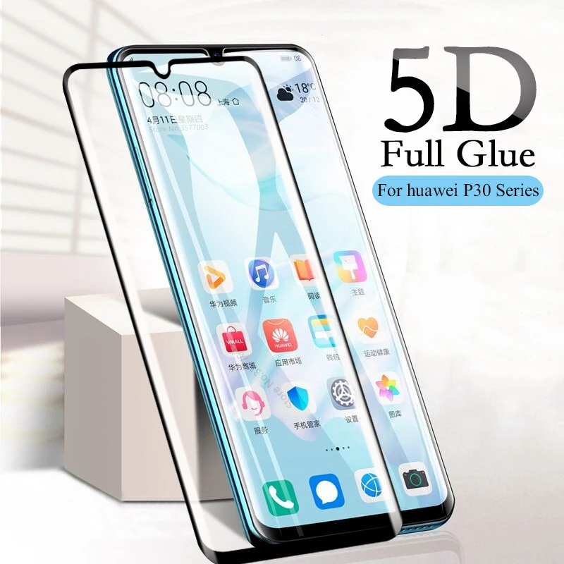 5D закаленное стекло с закругленными краями для huawei P30 pro Чехол Защита экрана для huawei P30 Lite светильник P 30 P30pro защитная пленка