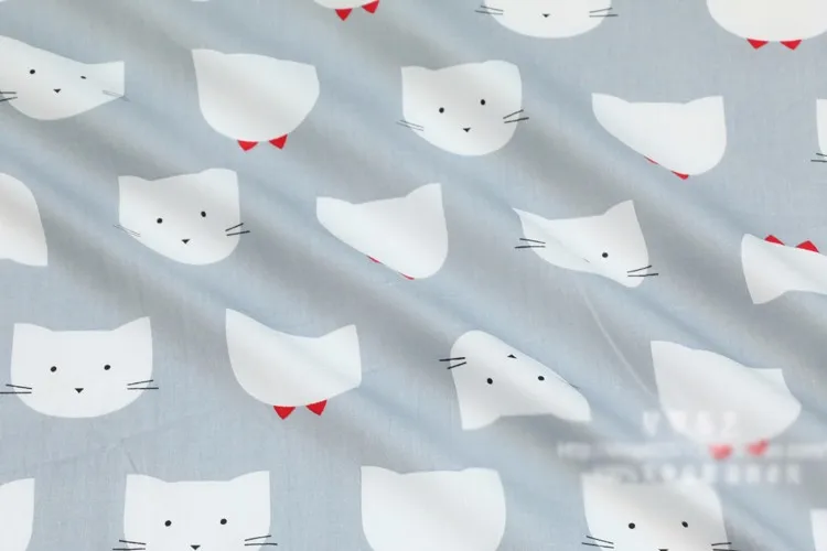 Хлопчатобумажная ткань для лоскутного шитья, скрапбукинга, скрапбукинга, жир Quaters, тильда, ткань, сделай сам, для шитья, Syunss, ткани для кошек, волнистый дизайн