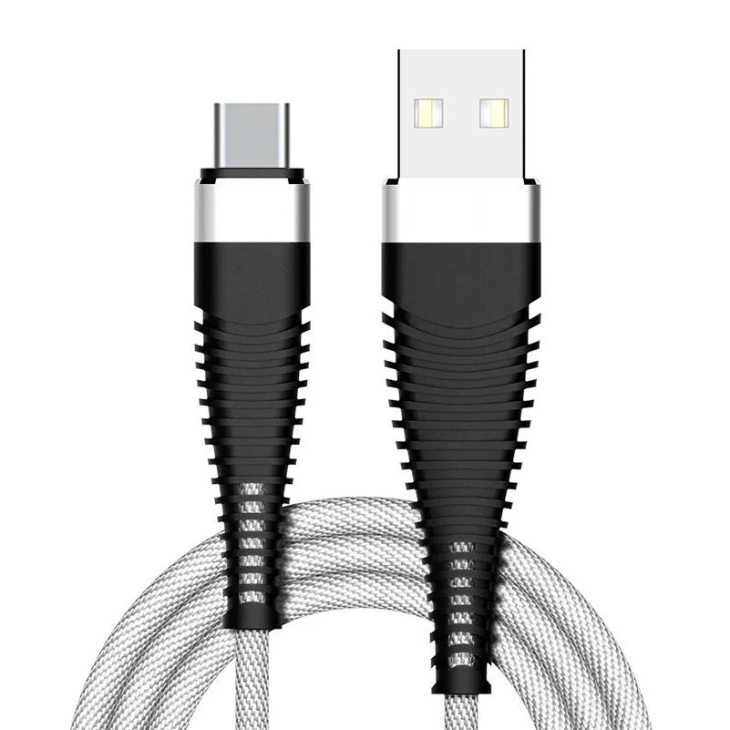 Высокопрочный USB кабель для iPhone X 8 Plus XS Max XR 2A, кабель для быстрой зарядки и синхронизации данных, Micro usb type C, кабель для мобильного телефона, USB шнур