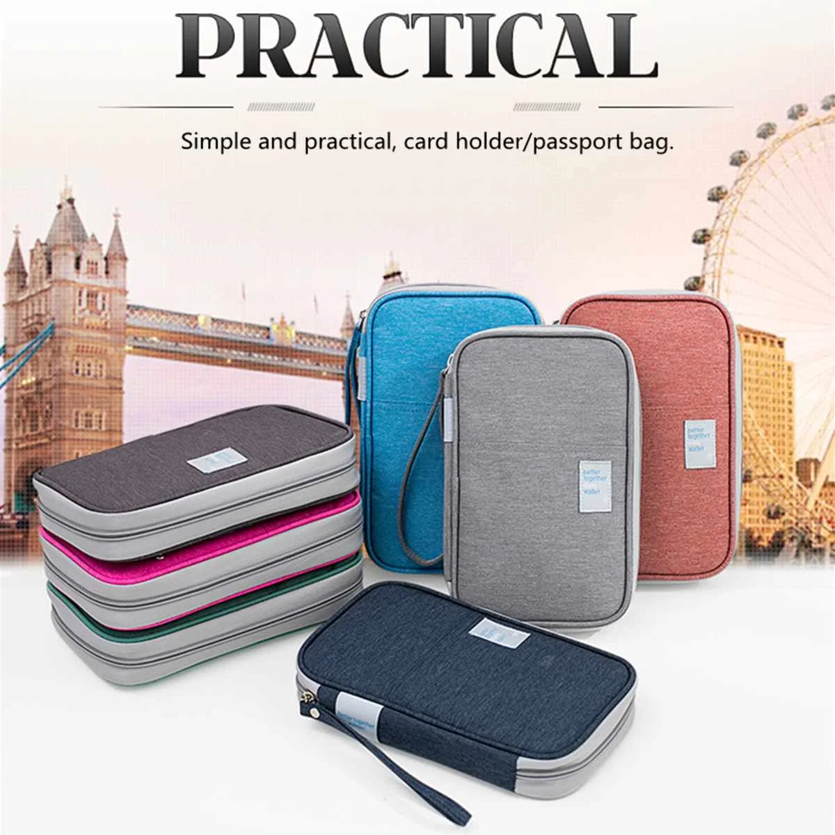 RFID Blocking Passport Holder Waterproof Travel Wallet Credit Card Wallets Organizer Travel Accessories Document Bag Cardholder