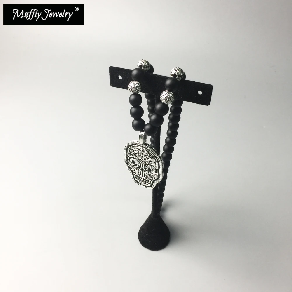 Ожерелье со скелетом из черного циркония в европейском стиле подвеска виде